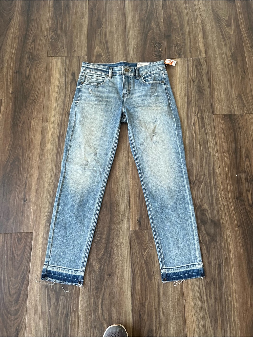 Cosmic Blue Love Jeans Size 27  Fringe Hem NEW
